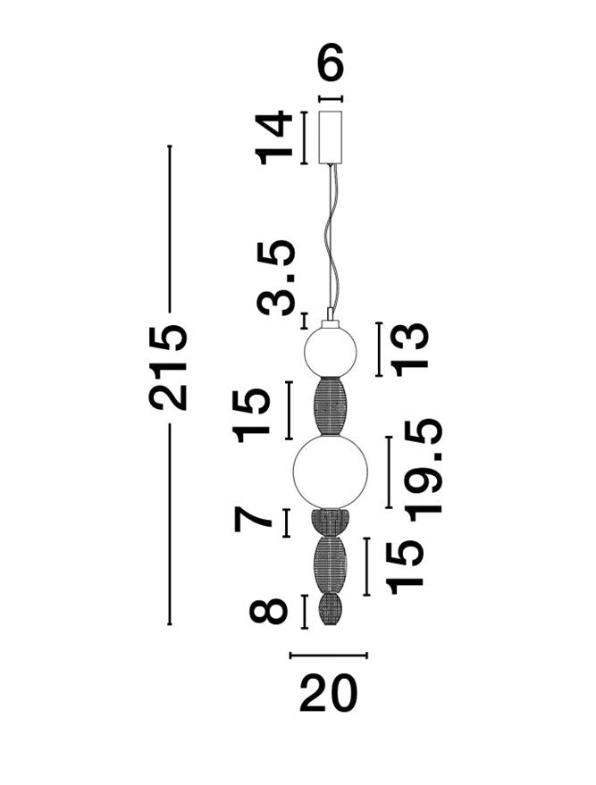 Pendul Nova Luce OBRIE 9009153