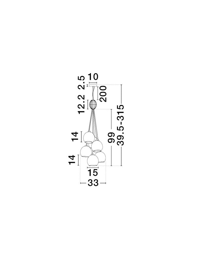 Lustra Nova Luce MELINE 9009163