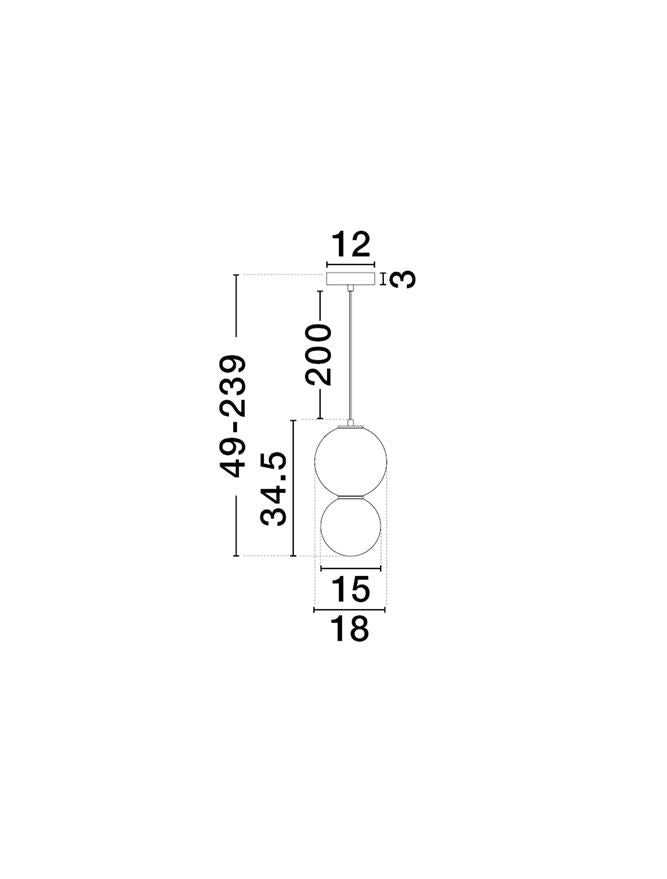 Pendul Nova Luce NOESIS 9009196