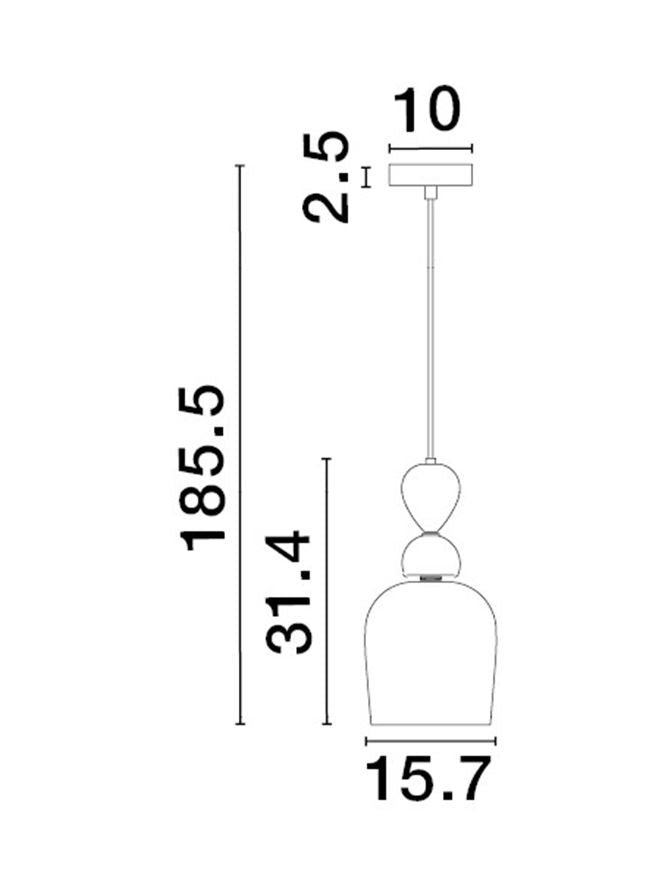 Pendul Nova Luce MURANO 9009234