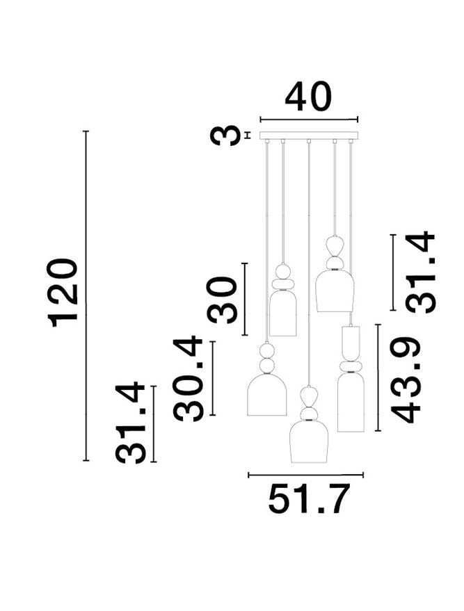 Candelabru Nova Luce MURANO 9009238