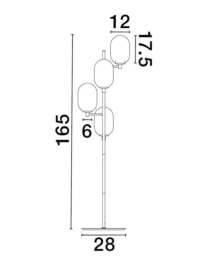 Lampadar Nova Luce BALOR 9009248