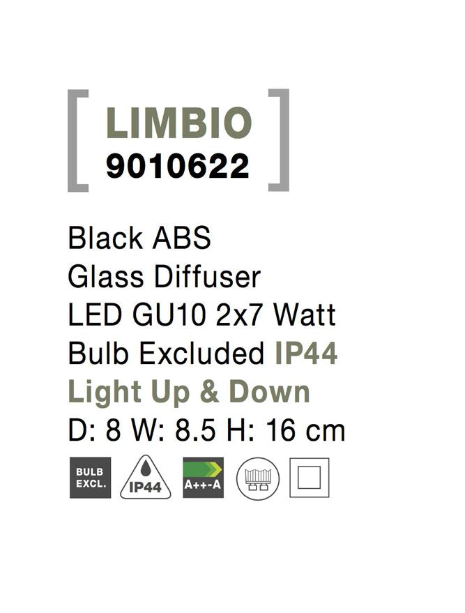Aplica exterior iluminare sus/jos Nova Luce LIMBIO 9010622
