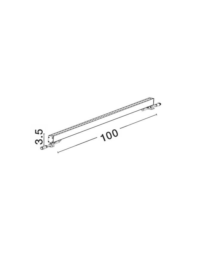 Proiector exterior linear wallwasher Nova Luce WALL WASHER 9011102
