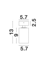 Spot aplicat reglabil Nova Luce TOD 9011311