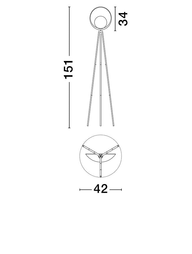 Lampadar Nova Luce KITRO 9011320