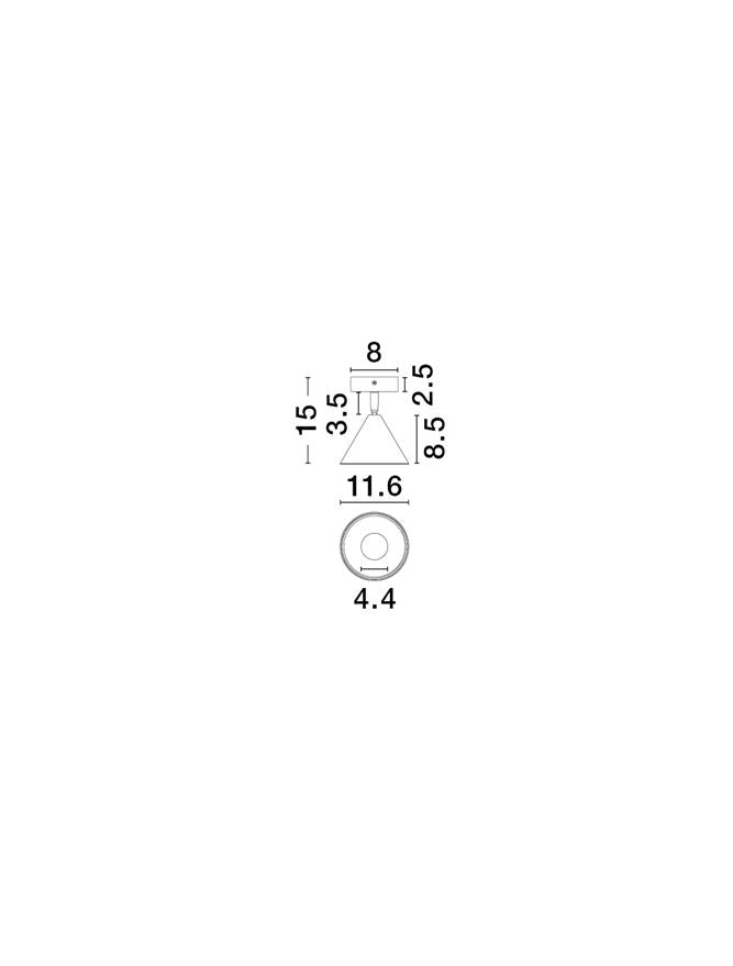 Spot aplicat reglabil Nova Luce CONICO 9011425