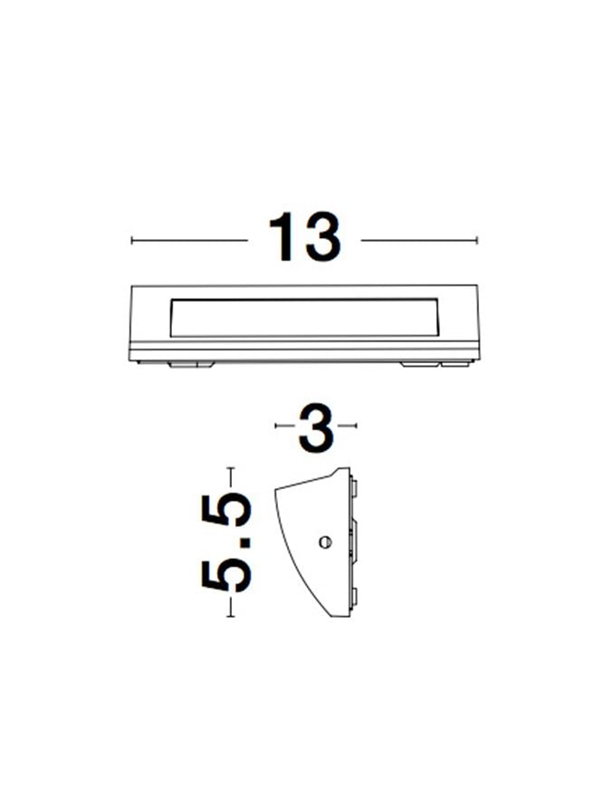 Spot aplicat exterior fatade/trepte Nova Luce LIV 9018061