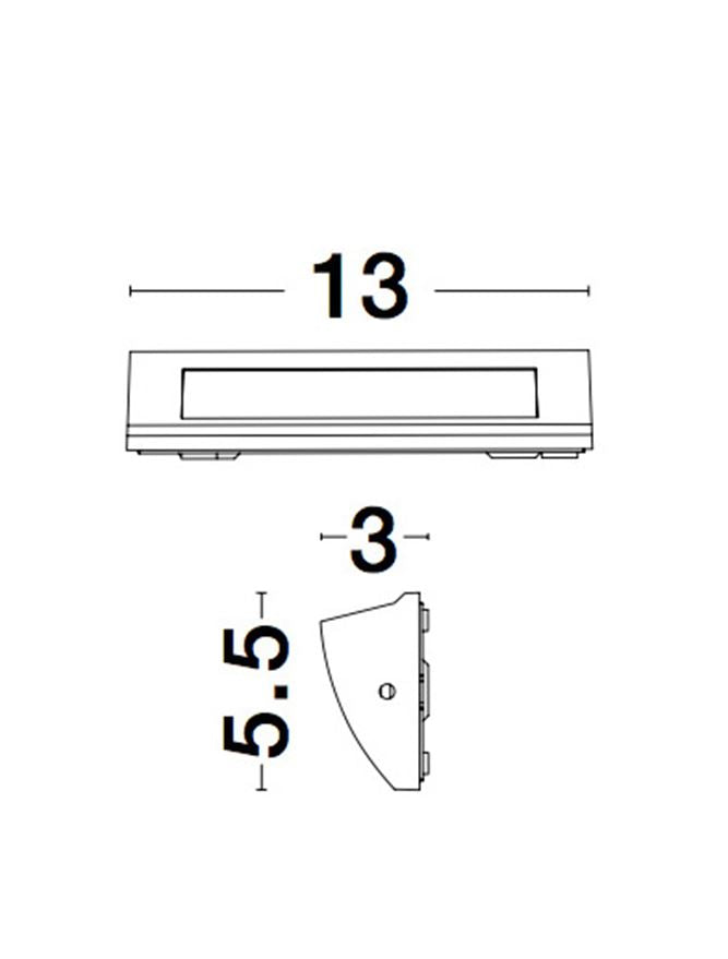 Spot aplicat exterior fatade/trepte Nova Luce LIV 9018062