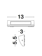 Spot aplicat exterior fatade/trepte Nova Luce LIV 9018062