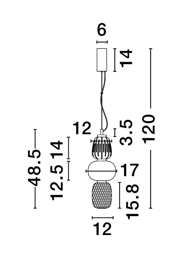 Pendul Nova Luce MOVIL 9030537