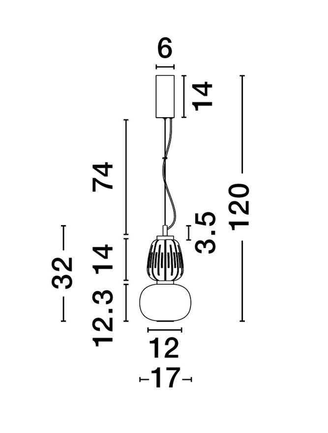 Pendul Nova Luce MOVIL 9030538
