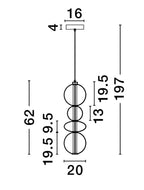 Pendul Nova Luce BALLY 9030556