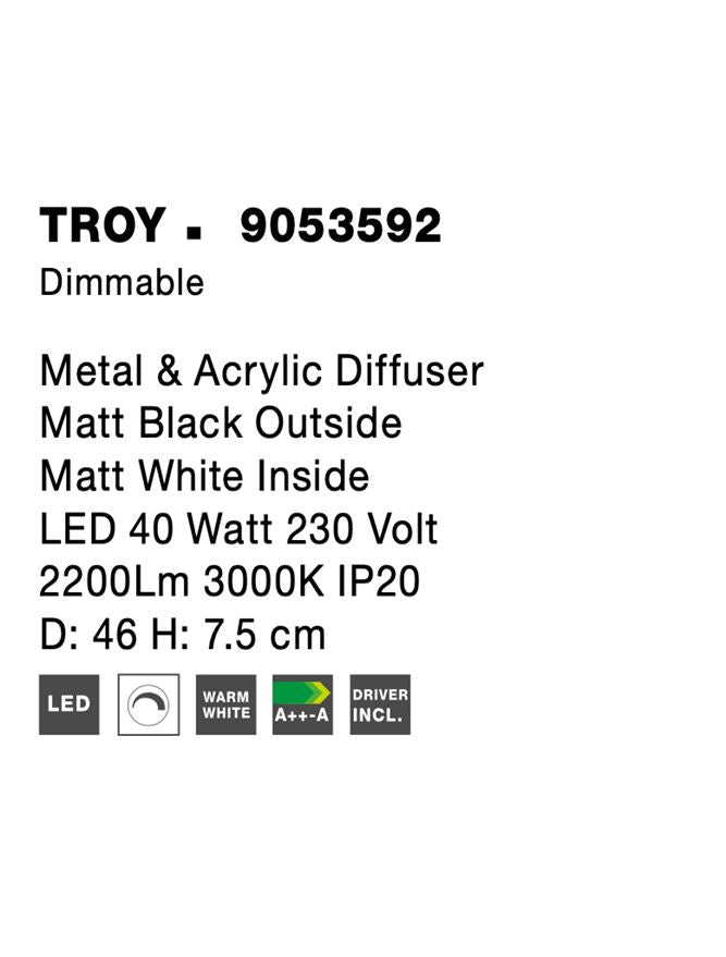 Plafoniera Nova Luce TROY 9053592