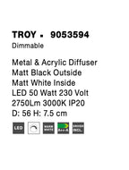 Plafoniera Nova Luce TROY 9053594