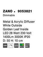 Plafoniera Nova Luce ZANO 9053821