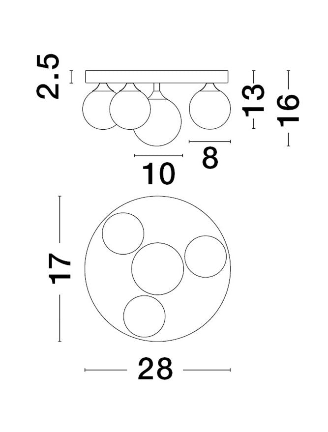 Plafoniera Nova Luce EDEM 9080128