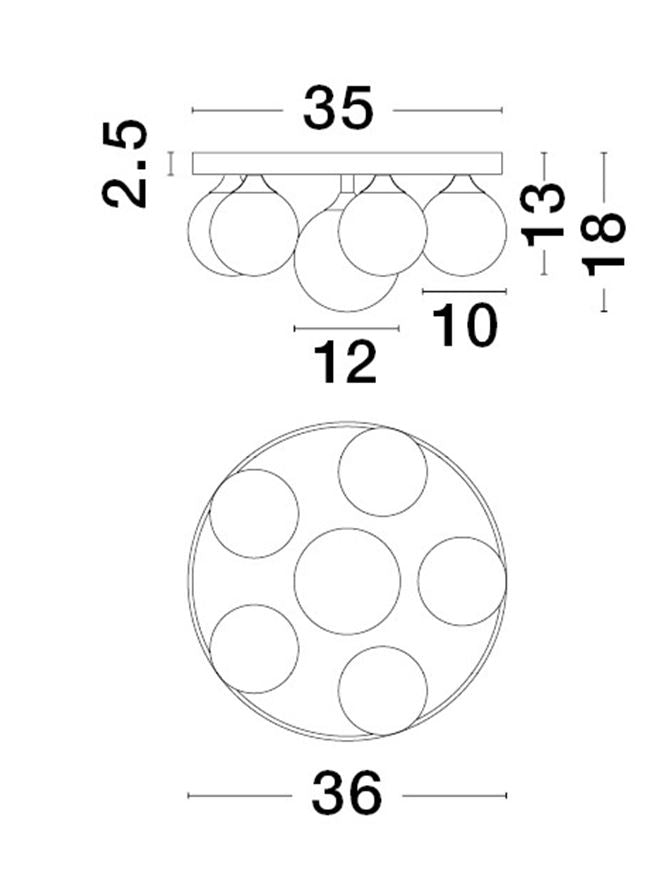 Plafoniera Nova Luce EDEM 9080129
