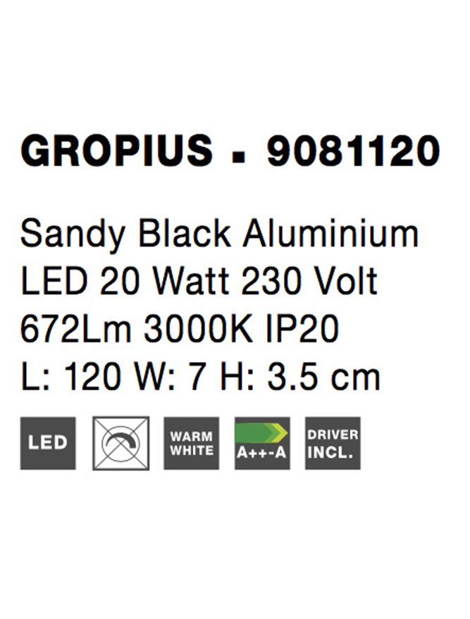 Aplica Nova Luce GROPIUS 9081120