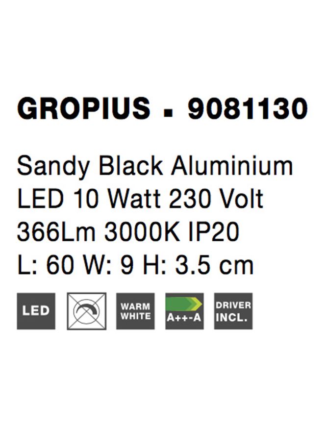 Aplica Nova Luce GROPIUS 9081130