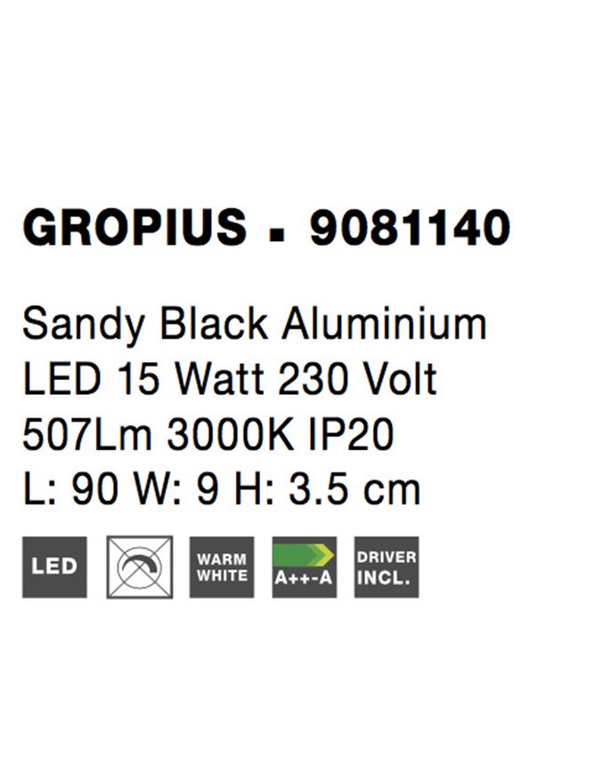 Aplica Nova Luce GROPIUS 9081140