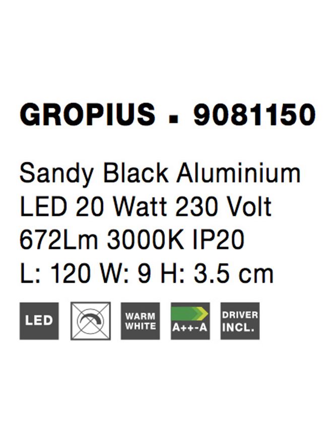 Aplica Nova Luce GROPIUS 9081150