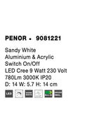 Aplica Nova Luce PENOR 9081221