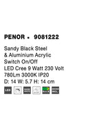 Aplica Nova Luce PENOR 9081222