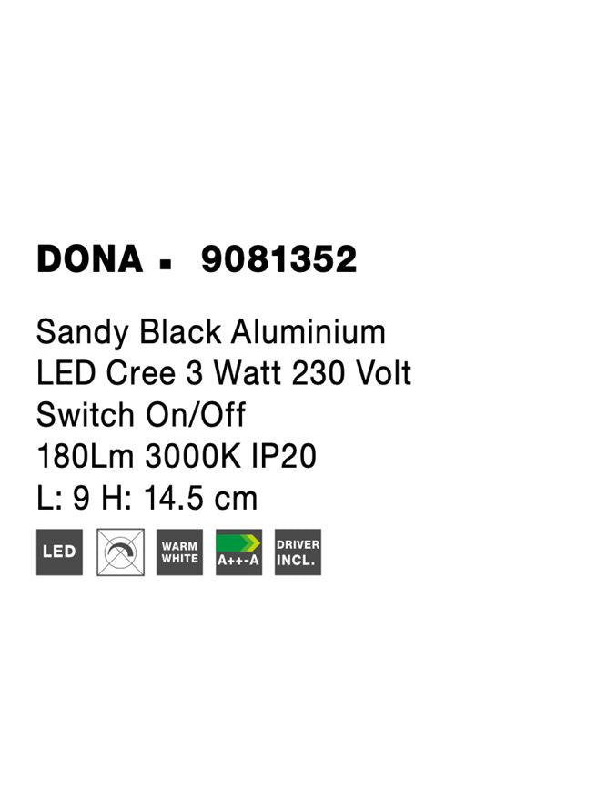 Aplica Nova Luce DONA 9081352