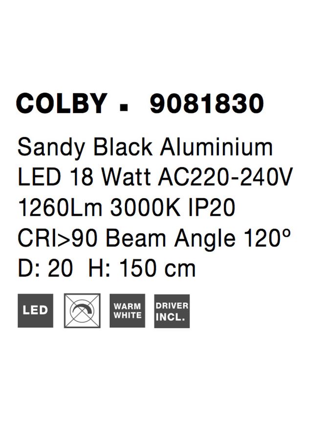 Lampadar Nova Luce COLBY 9081830