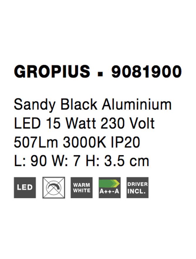 Aplica Nova Luce GROPIUS 9081900