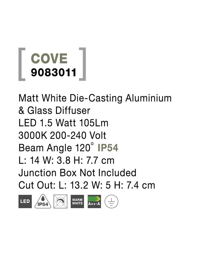 Spot incastrat exterior fatade/trepte Nova Luce COVE 9083011