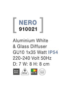 Aplica exterior  Nova Luce NERO 910021