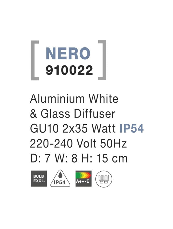 Aplica exterior iluminare sus/jos Nova Luce NERO 910022