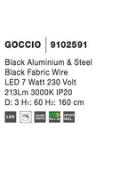 Pendul Nova Luce GOCCIO 9102591