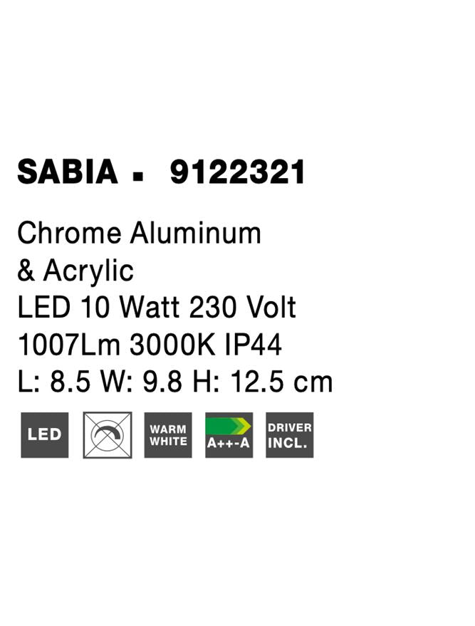 Aplica baie Nova Luce SABIA 9122321