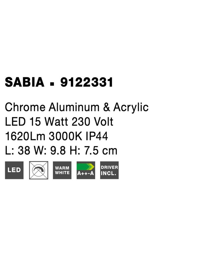 Aplica baie Nova Luce SABIA 9122331