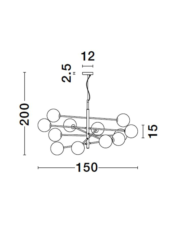 Candelabru Nova Luce VITRA 9143309
