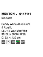 Lustra Nova Luce MENTON 9147111