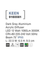 Aplica exterior Nova Luce KEEN 9160081