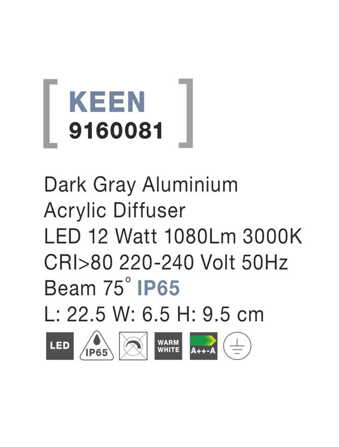 Aplica exterior Nova Luce KEEN 9160081
