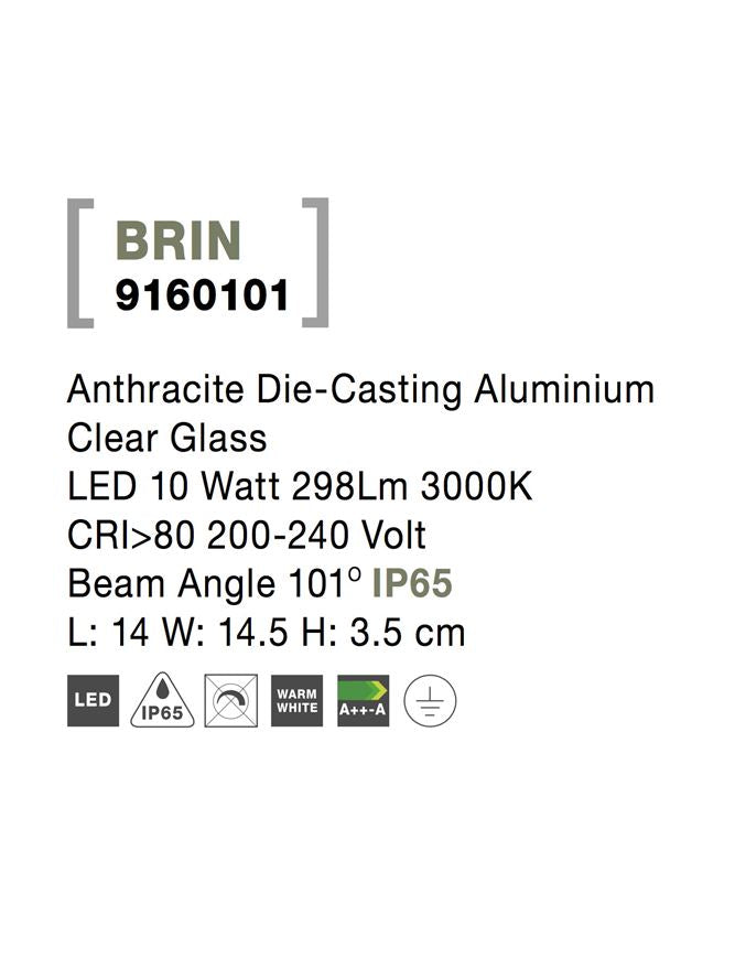 Aplica exterior Nova Luce BRIN 9160101