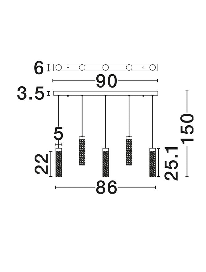 Lustra Nova Luce ZELON 9160202