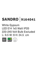Aplica gips Nova Luce SANDRO 9164041