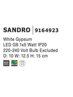 Aplica gips Nova Luce SANDRO 9164923