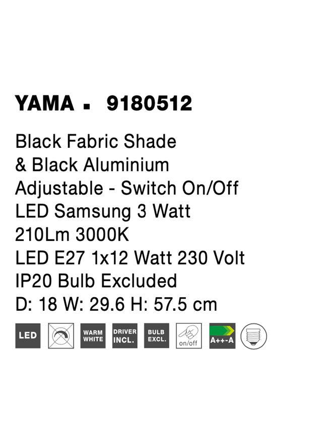 Aplica Nova Luce YAMA 9180512