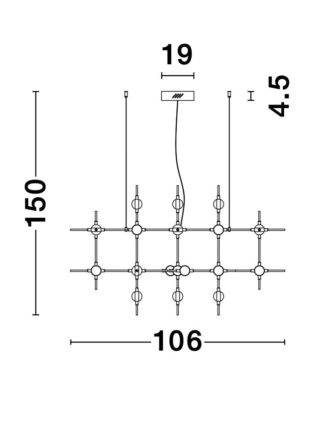 Candelabru Nova Luce ATOMO 9180630