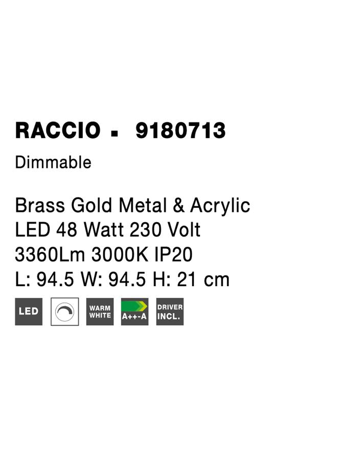 Plafoniera Nova Luce RACCIO 9180713