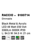 Plafoniera Nova Luce RACCIO 9180714