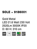 Candelabru Nova Luce SOLE 9186001